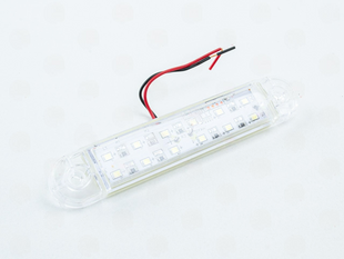ліхтар маркерн. овальний білий 130х23мм 12 LED (12/24v) TH-1220 фото