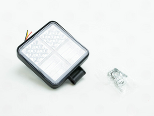 фара дополнительная LED 105х105х28 (Д/В/Ш) 114W белый+желтый 01057 фото