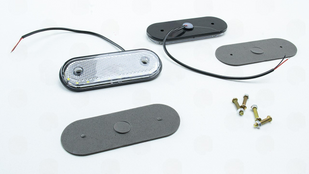 фонарь маркерн. овальный белый 117х48х10мм 20 LED (12/24v) BD-0024W фото
