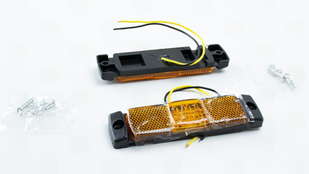 фонарь маркерн. прямоугол. оранж. 130х32x15мм 4 LED (12/24v) BD-0036A фото