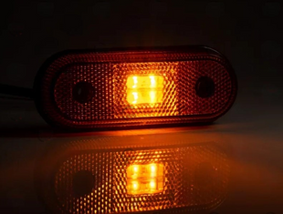фонарь маркерн. овальный оранжевый 120х46мм FT-020 Z LED (12/24v) FT-020 Z LED фото