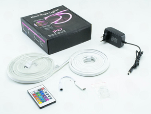 Стрічка гнучка світлодіодна 5м 12V 300L (3528) RGB + пульт 01720 фото