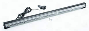 фара дополнительная LED прямоуг. 740х40х45 (Д/В/Ш) 5 секции синяя+ стробоскоп+штекер в прикури 01890 фото